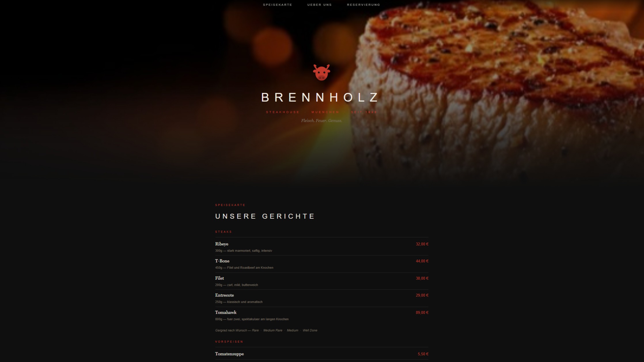 Website vorher
